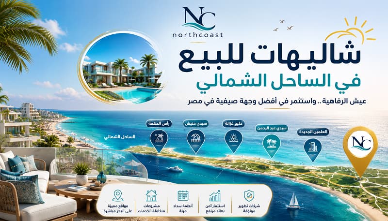 شاليهات للبيع في الساحل الشمالى