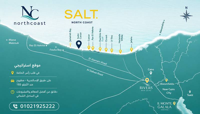 موقع مشروع سولت الساحل الشمالي