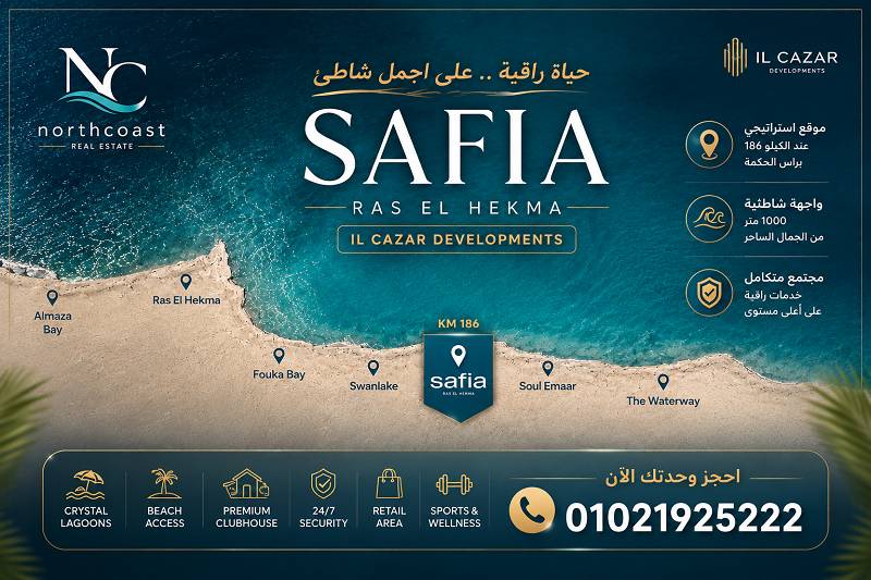 اين تقع قرية صافية الساحل الشمالي