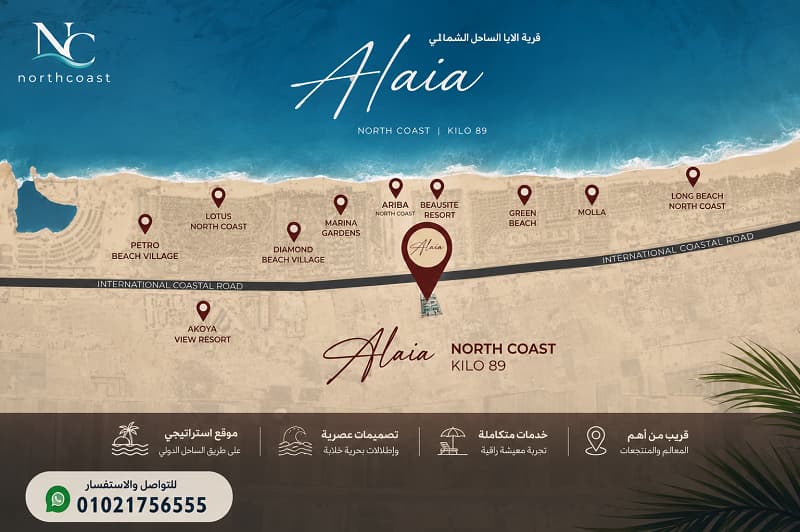خريطة موقع قرية الايا الساحل الشمالي